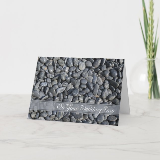 Cartão Casamento Familiar Misturado De Pebolhas Negras Su (Frente)