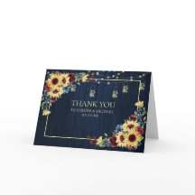 Casamento Floral de Madeira Azul Marinho de Girass