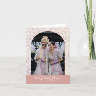 Cartão Casamento Floral Mundap Arch Obrigado