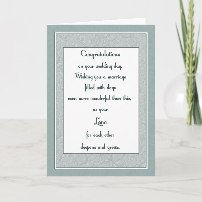 Cartão Casamento Flourish Marble (Frente)
