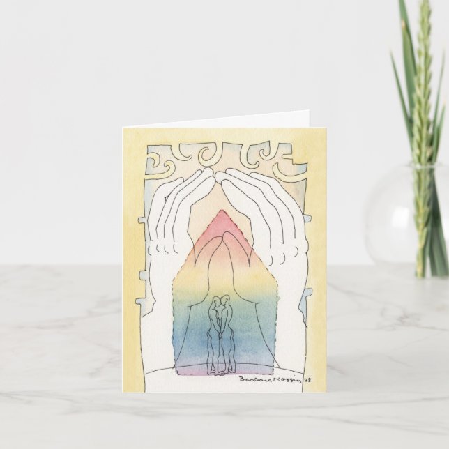 Cartão Casamento gay ou união Notecard (Frente)