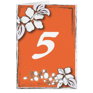 Cartão Casamento havaiano de praia Tropical de flor de hi