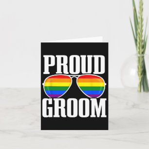 Cartão Casamento Lgbtq - Sinalizador de Orgulho gay - Esq