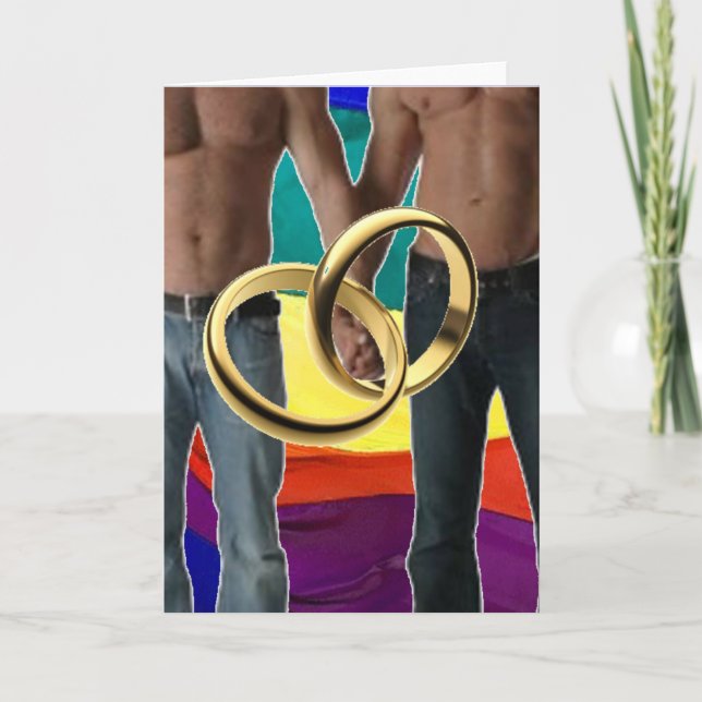 Cartão Casamento masculino (Frente)