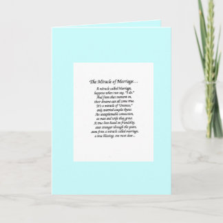 Cartão casamento milagre, eu te amo.