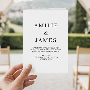 Cartão Casamento Minimalista Personalizado Casamento Mode