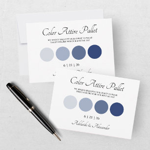 Cartão Casamento Moderno em Aquarela Azul Costeira de Pra