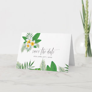 Cartão Casamento na Praia Tropical com Aquarela Salve a D