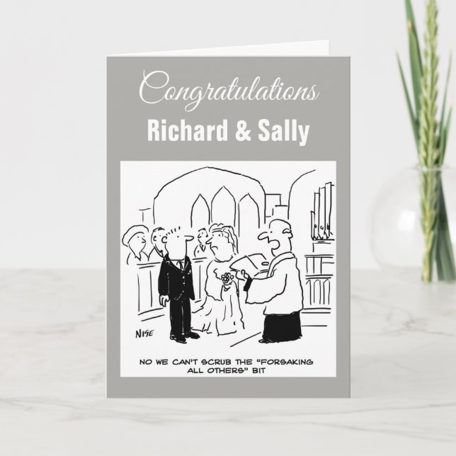 Cartão Casamento. Não é Possível Esmagar a Esquecer todos (Frente)