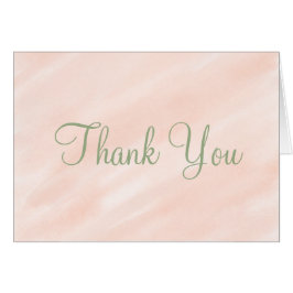 Cartão Casamento por Aquarela Verde Blush Sage