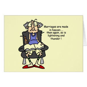 Cartão Casamento, Relâmpago, Humor Trovão