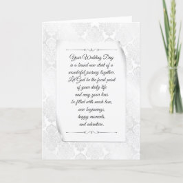 Cartão Casamento Religioso de Satin Damask