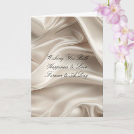 Cartão Casamento Romântico Dourado e Feminino bonito
