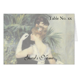 Cartão Casamento vintage Tent Card, City Dance by Renoir