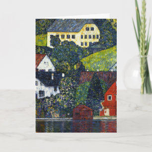 Cartão Casas Antigas de Gustav Klimt Unterach Attersee Ar