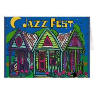 Cartão Casas de festas de Jazz