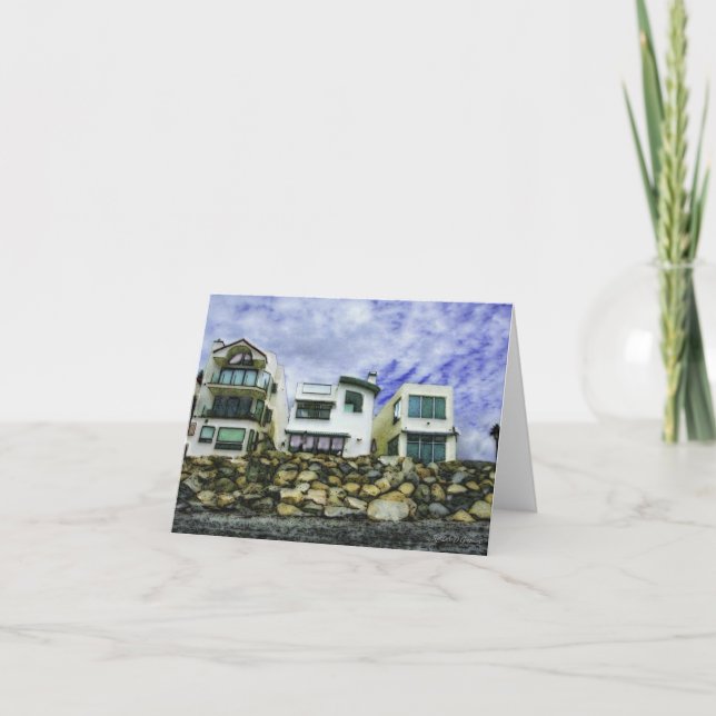 Cartão Casas de praia em Oceanside (Frente)