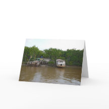 Casas do Stilt no Rio Amazonas