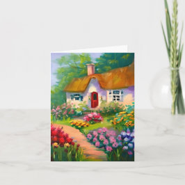 Cartão Cascas de aquarela e flores personalizáveis
