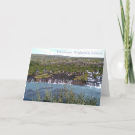 Cartão Cascata de Hraunfossar na Islândia