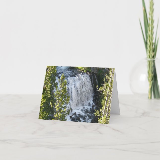 Cartão Cascata de pedra amarela (Frente)