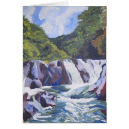 Cartão Cascata e céu azul