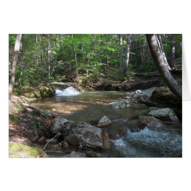 Cartão Cascata no rio Pemigewasset I (Frente Horizontal)