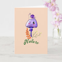 casinha no bosque fofo cogumelo e caracol