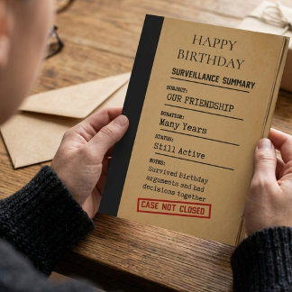 Cartão Caso de crime de aniversário – Caso Não Encerrado