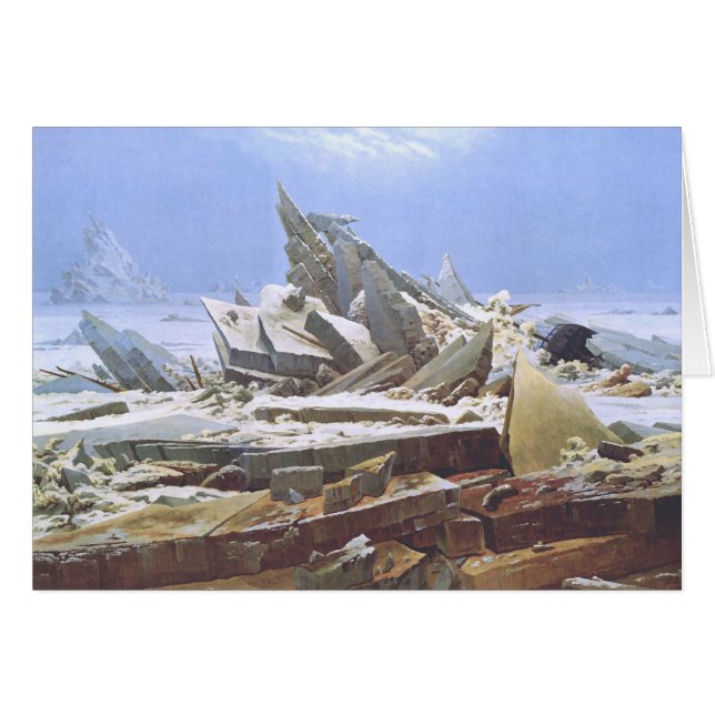 Cartão Caspar David Friedrich - O Mar Polar (Frente Horizontal)