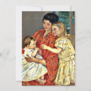 Cartão Cassatt: Mãe e Sara Admiravam o Bebê
