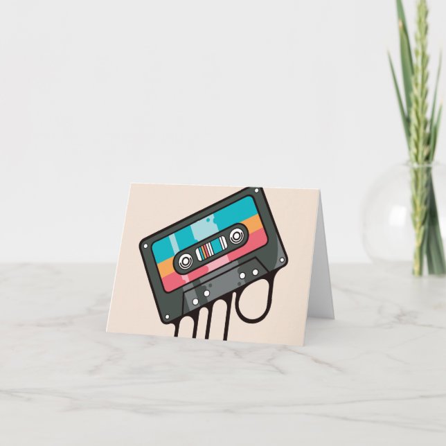 Cartão Cassete de música colorida (Frente)