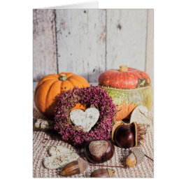 Cartão Castanha-do-mato-seca sazonal e abóbora-da-índia
