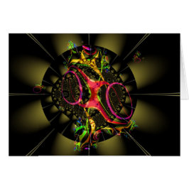 Cartão Castanho chocolate com design da arte do Fractal