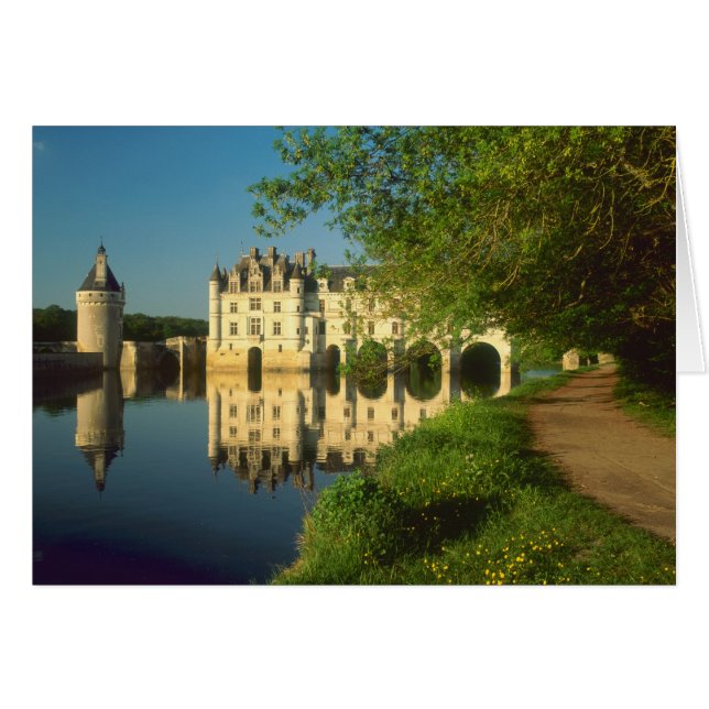Cartão Castelo Chenonceau, Vale do Loire, (Frente Horizontal)