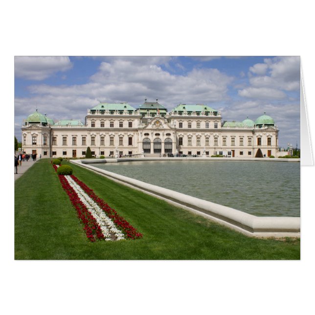 Cartão Castelo de Belvedere, Viena, Áustria (Frente Horizontal)