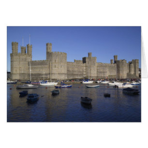 Cartão Castelo de Caernarfon, Gwynedd, País de Gales (RF)