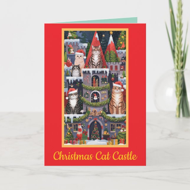 Cartão Castelo de Cat Natal 2 (Frente)