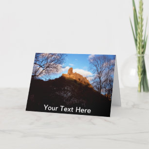 Cartão Castelo de Corfe Personalizável