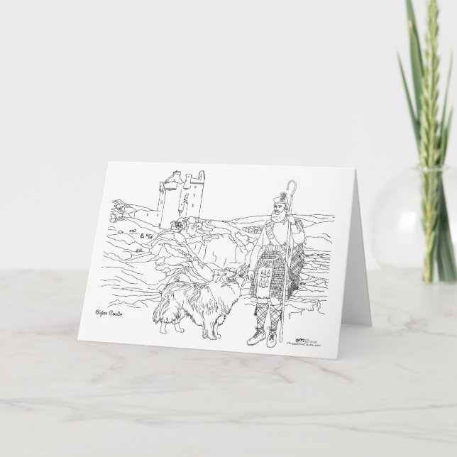 Cartão Castelo de Gylen Escócia (Frente)