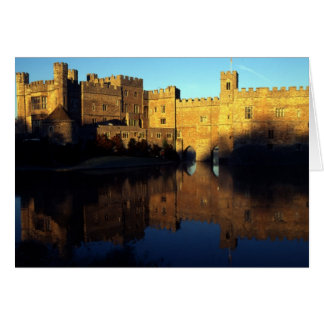 Cartão Castelo de Leeds, século 12, fortaleza normanda e