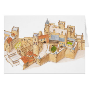 Cartão Castelo de Olite. Espanha de Navarra