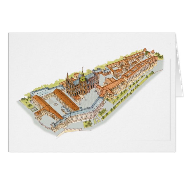 Cartão Castelo de Praga. República checa de Praga (Frente Horizontal)