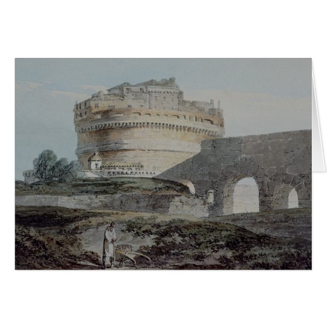 Cartão Castelo de San Angelo, Roma (Frente Horizontal)