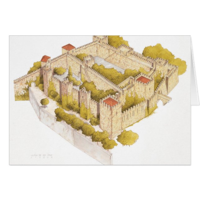 Cartão Castelo de San Jorge. Lisboa Portugal (Frente Horizontal)