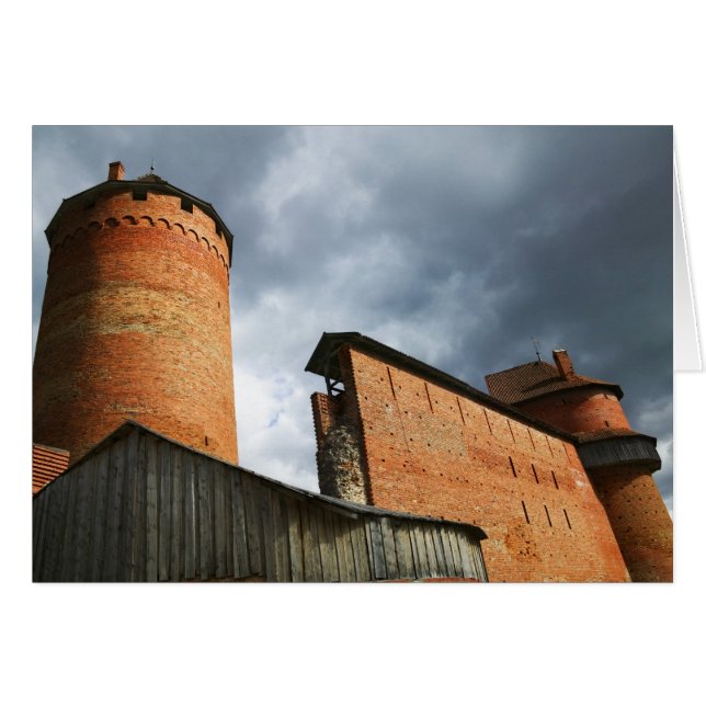 Cartão Castelo de Turaida, Sigulda, Letônia (Frente Horizontal)