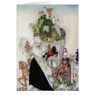 Cartão Castelo gigante em umas belas artes do monte pelo