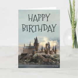 Cartão Castelo Hogwarts Harry Potter Feliz Aniversário