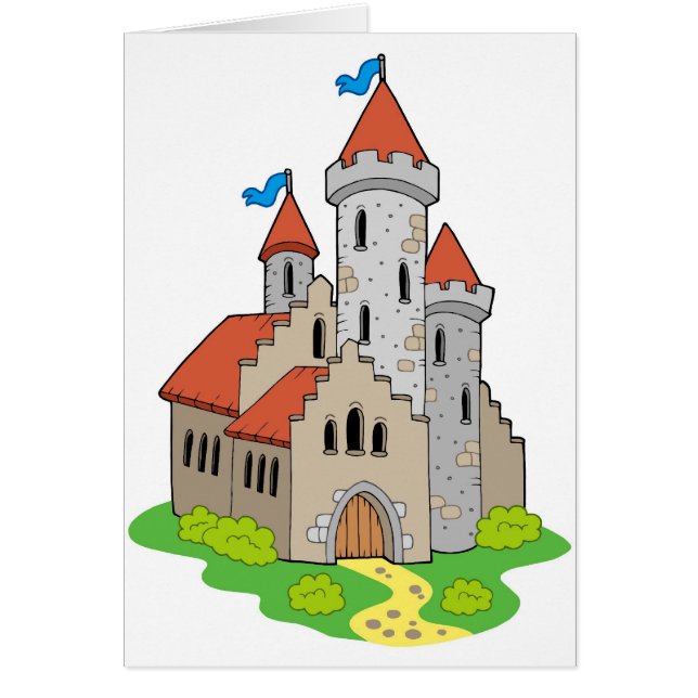 Cartão Castelo medieval antigo (Frente)
