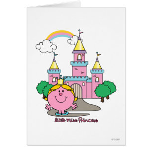 Cartão Castelo real pequeno da senhorita princesa